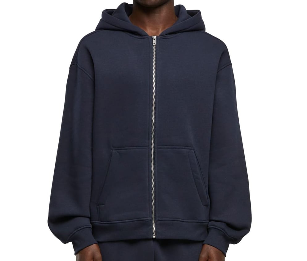 New Morning Studios Oversized Zip Hoody in NAVY