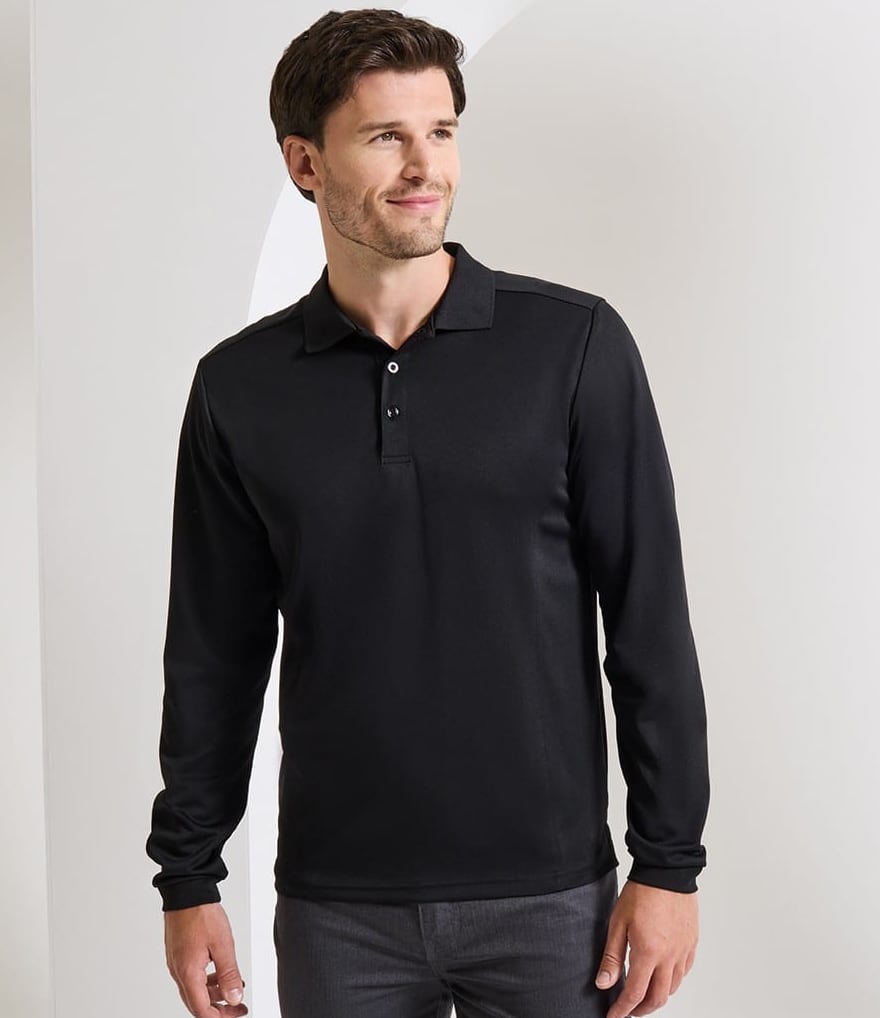 Long Sleeve Coolchecker Piqué Polo hoofdfoto